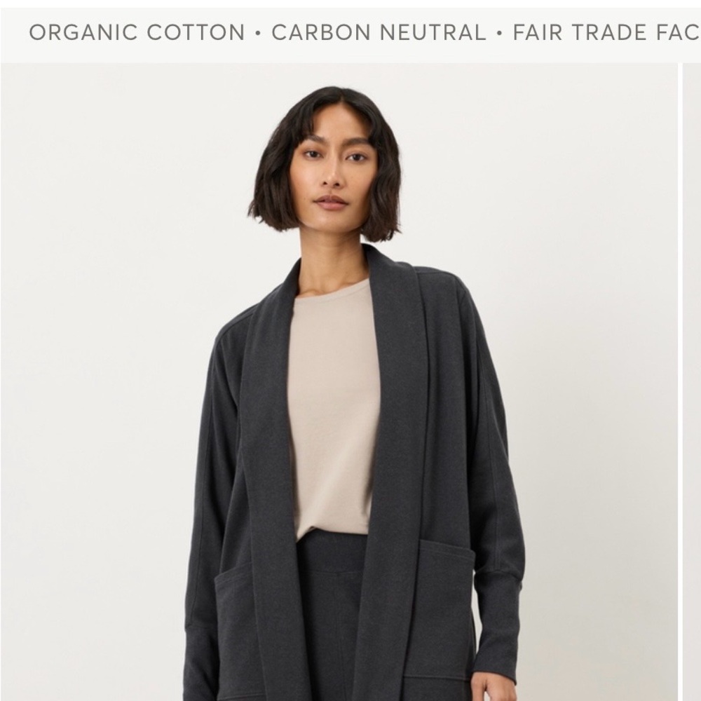 Organic Airplane Wrap Cardigan NWOT - Picture 5 of 10